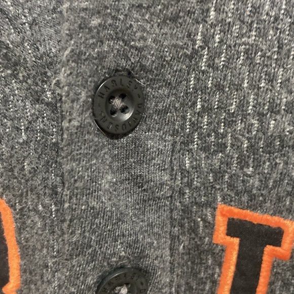 🔥EC🔥Harley Davidson Cotton Blend 3 Button Henley Long Sleeve Shirt. - Picture 4 of 7